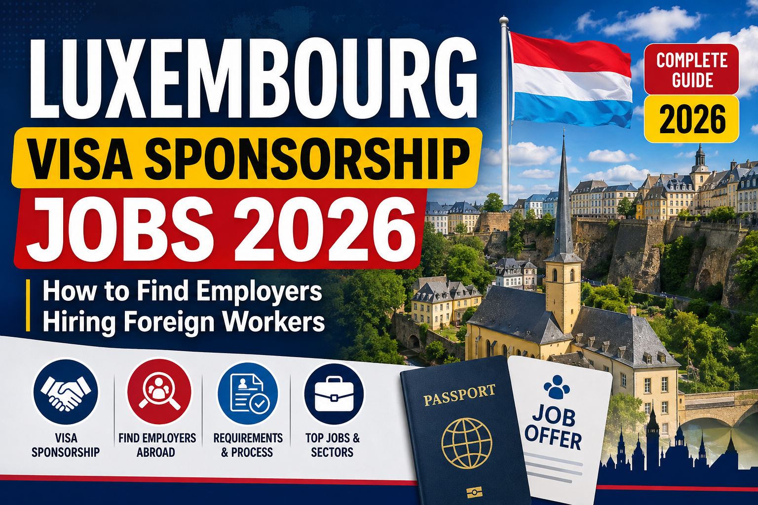 Luxembourg visa sponsorship jobs